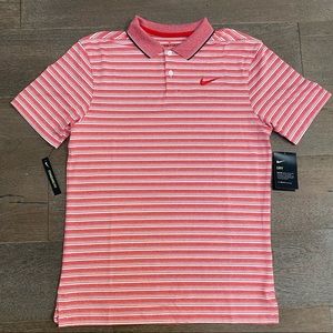 Nike Men’s Golf Polo Red Stipe Size S